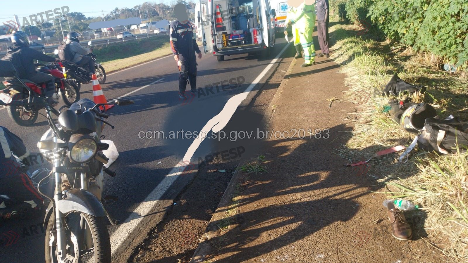 Mulher morre após acidente de moto na marginal da Anhanguera em Ribeirão Preto